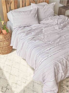 Ruffled Stripe Comforter and Pillow Covers